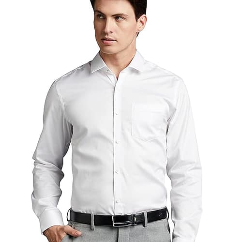 S1 Symbol Premium Men's Wrinkle-Resistant Regular Fit Cotton Formal Shirt