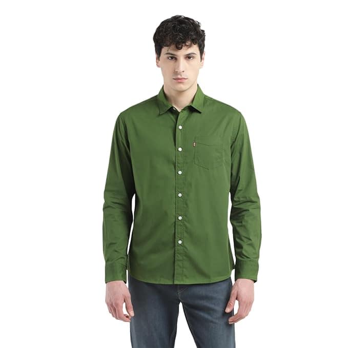 Levi's Men's Solid Slim Fit Shirt - Image 3